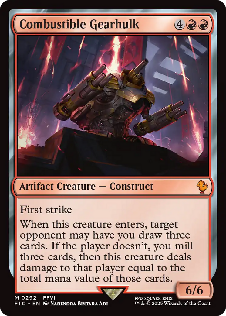 Combustible Gearhulk [FINAL FANTASY Commander] MTG Single Magic: The Gathering | Red Claw Gaming