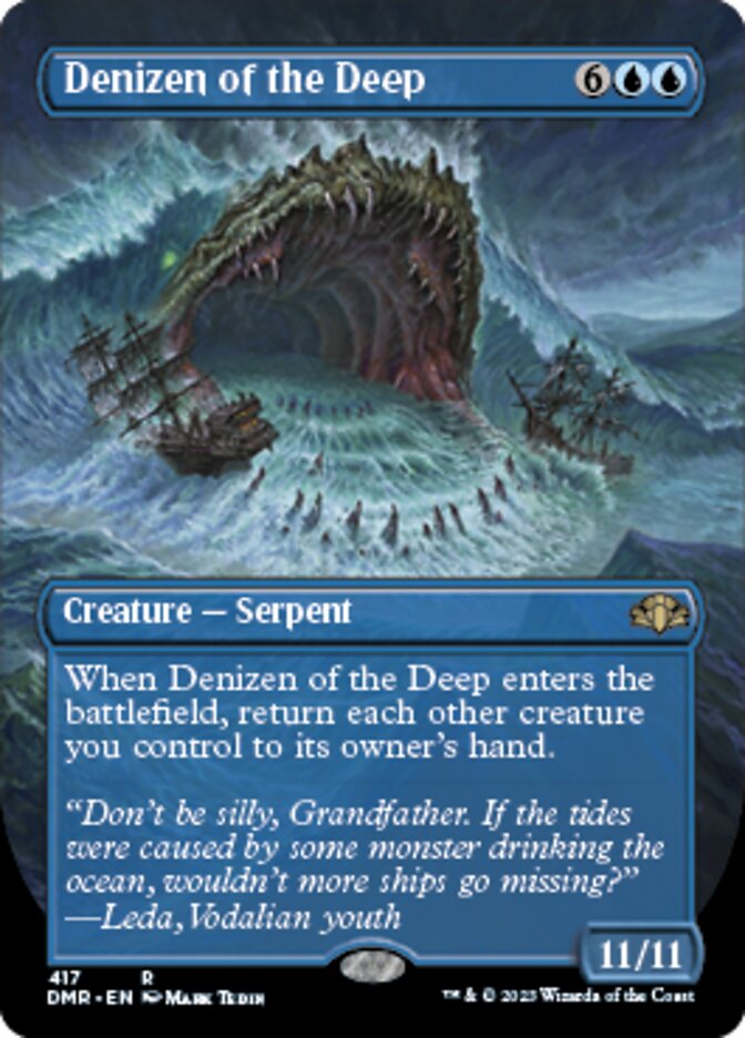 Denizen of the Deep (Borderless Alternate Art) [Dominaria Remastered] MTG Single Magic: The Gathering | Red Claw Gaming