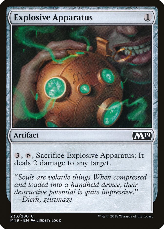Explosive Apparatus [Core Set 2019] MTG Single Magic: The Gathering | Red Claw Gaming