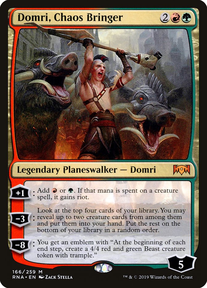 Domri, Chaos Bringer [Ravnica Allegiance] MTG Single Magic: The Gathering | Red Claw Gaming