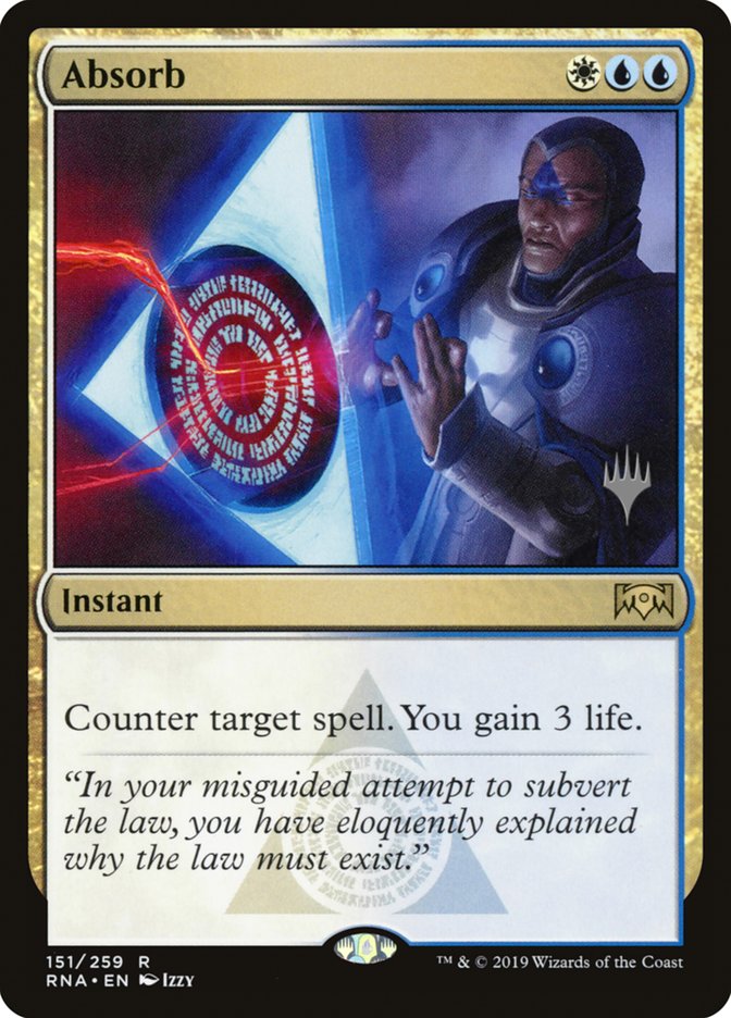 Absorb (Promo Pack) [Ravnica Allegiance Promos] MTG Single Magic: The Gathering | Red Claw Gaming
