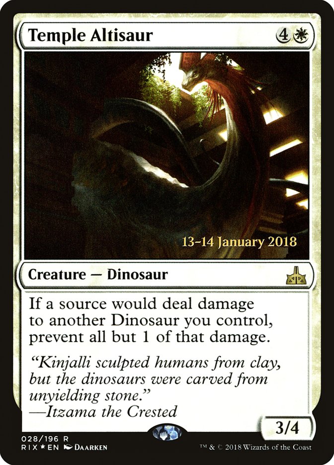 Temple Altisaur [Rivals of Ixalan Prerelease Promos] MTG Single Magic: The Gathering | Red Claw Gaming