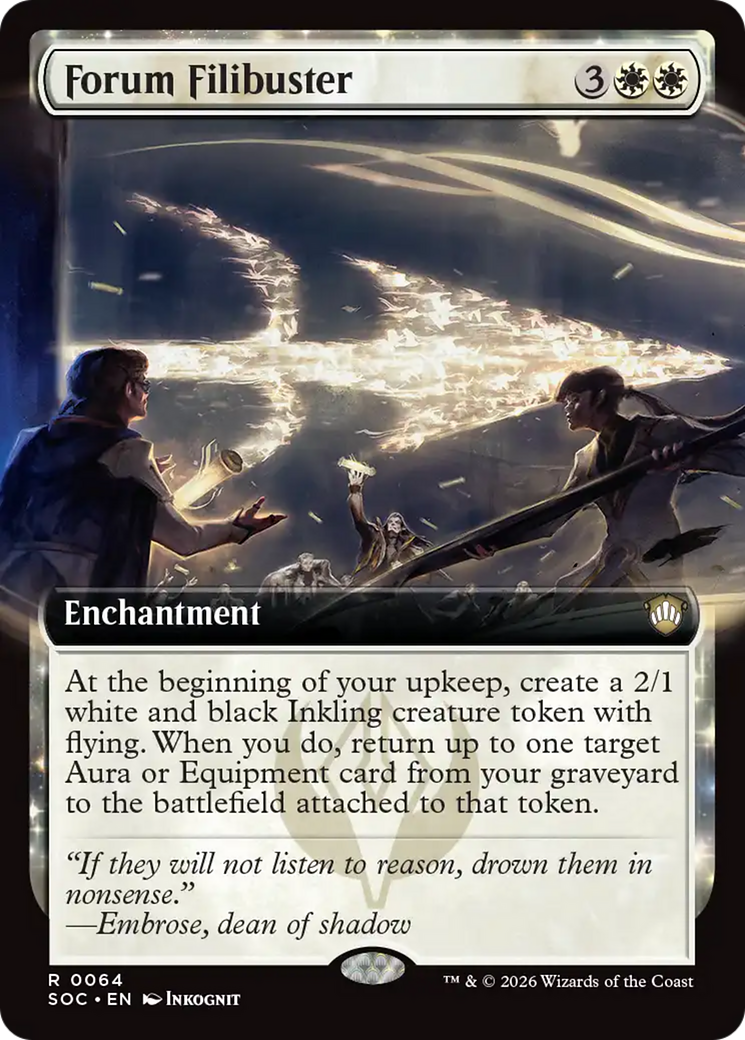 Forum Filibuster (Extended Art) [Secrets of Strixhaven Commander] MTG Single Magic: The Gathering | Red Claw Gaming