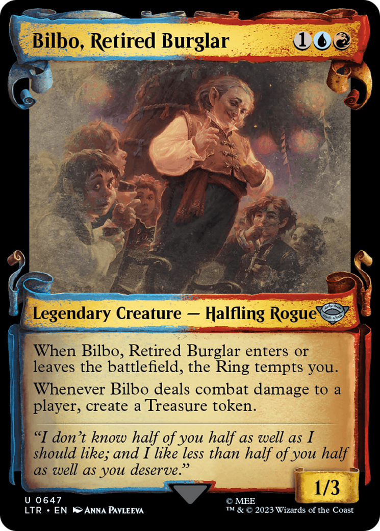 Bilbo, Retired Burglar [The Lord of the Rings: Tales of Middle-Earth Showcase Scrolls] MTG Single Magic: The Gathering | Red Claw Gaming