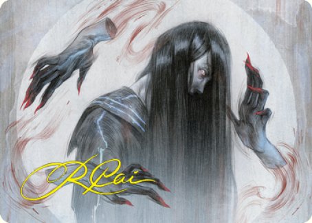 Clawing Torment Art Card (Gold-Stamped Signature) [Kamigawa: Neon Dynasty Art Series] MTG Single Magic: The Gathering | Red Claw Gaming
