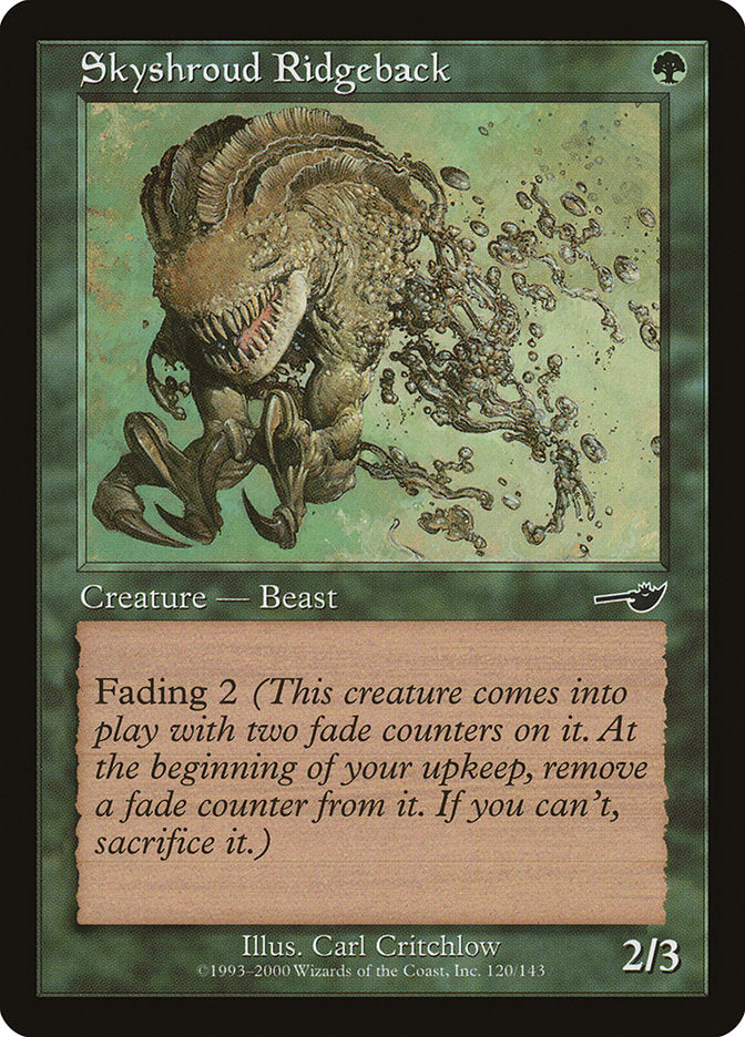 Skyshroud Ridgeback [Nemesis] MTG Single Magic: The Gathering | Red Claw Gaming