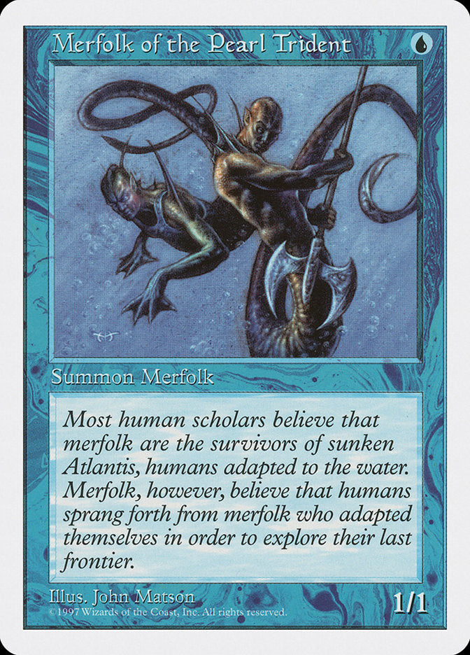 Merfolk of the Pearl Trident [Fifth Edition] MTG Single Magic: The Gathering | Red Claw Gaming