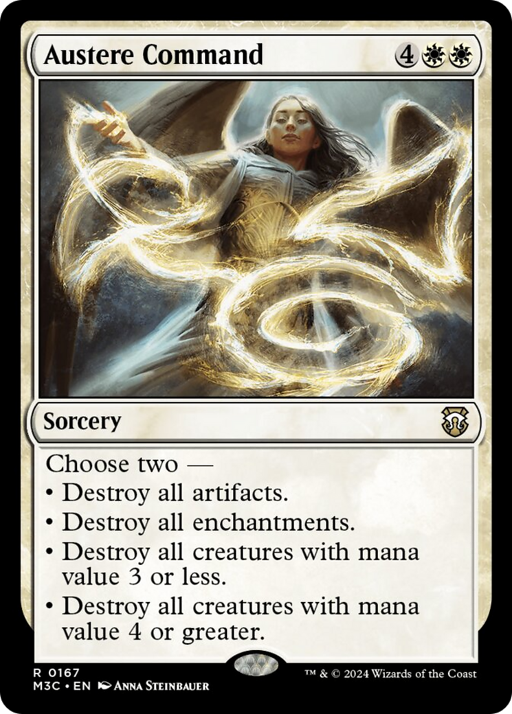 Austere Command (Ripple Foil) [Modern Horizons 3 Commander] MTG Single Magic: The Gathering | Red Claw Gaming