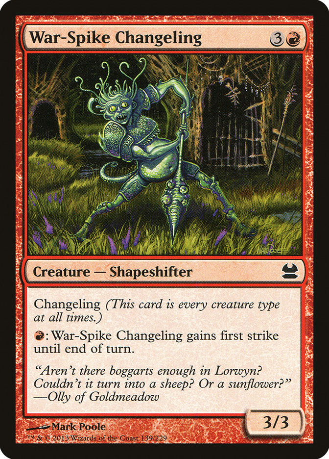 War-Spike Changeling [Modern Masters] MTG Single Magic: The Gathering | Red Claw Gaming