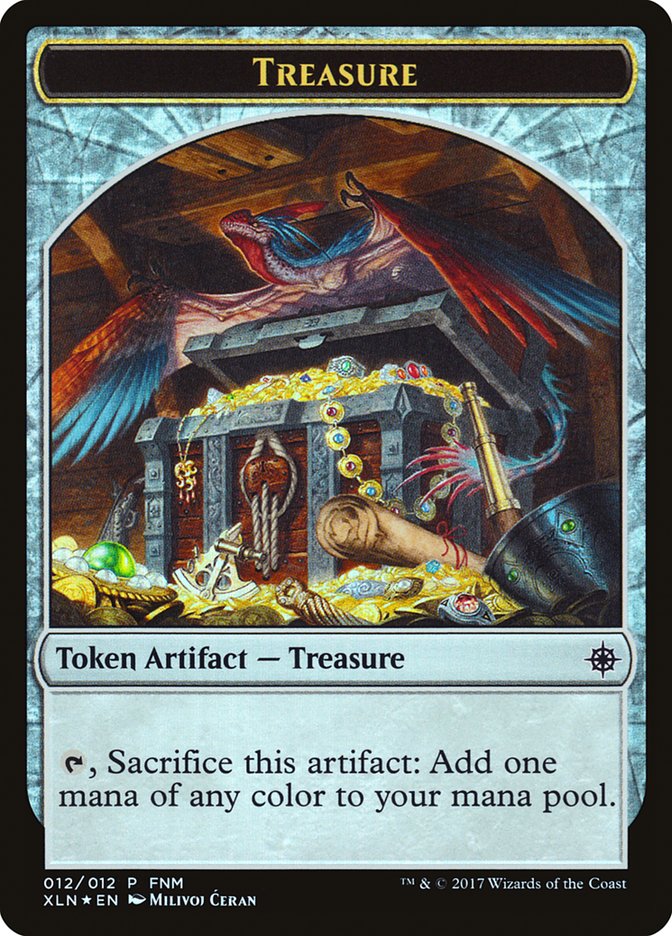 Pirate // Treasure Double-Sided Token [Friday Night Magic 2017] MTG Single Magic: The Gathering | Red Claw Gaming