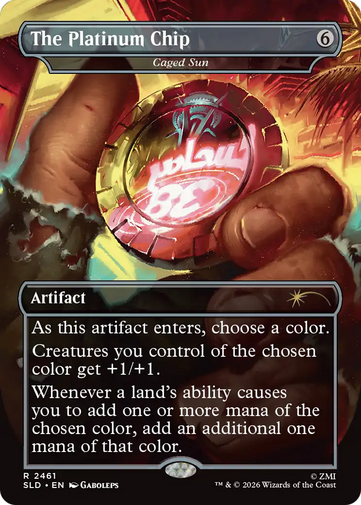 The Platinum Chip - Caged Sun [Secret Lair Drop Series] MTG Single Magic: The Gathering | Red Claw Gaming