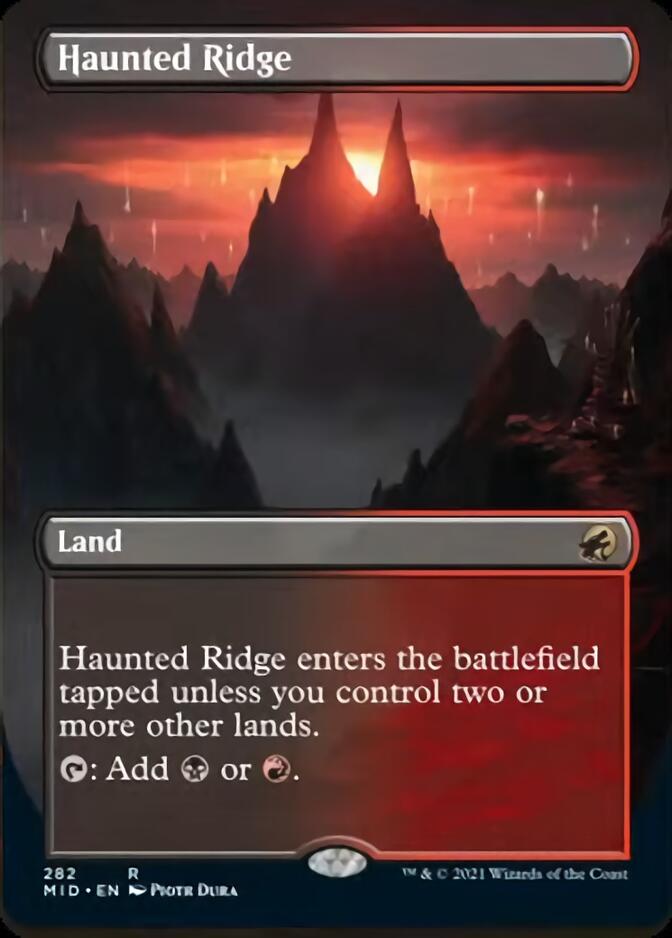 Haunted Ridge (Borderless Alternate Art) [Innistrad: Midnight Hunt] MTG Single Magic: The Gathering | Red Claw Gaming