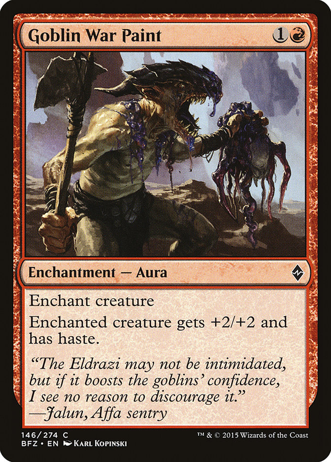 Goblin War Paint [Battle for Zendikar] MTG Single Magic: The Gathering | Red Claw Gaming
