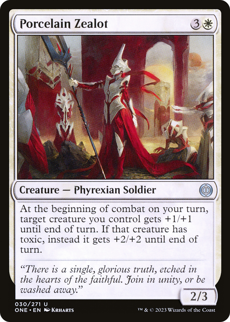 Porcelain Zealot [Phyrexia: All Will Be One] MTG Single Magic: The Gathering | Red Claw Gaming