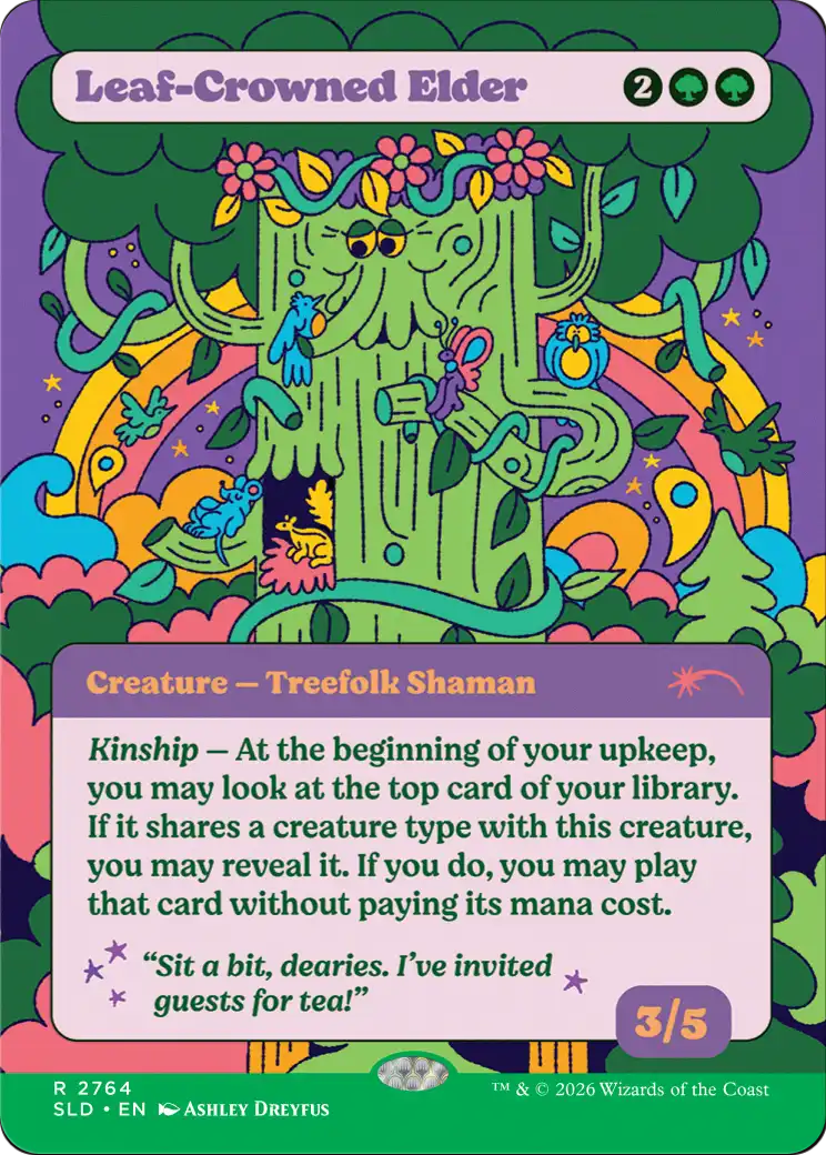 Leaf-Crowned Elder [Secret Lair Drop Series] MTG Single Magic: The Gathering | Red Claw Gaming