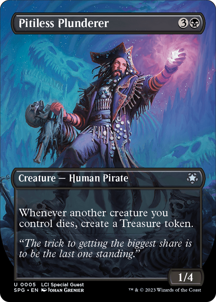 Pitiless Plunderer (Borderless) [The Lost Caverns of Ixalan Special Guests] MTG Single Magic: The Gathering | Red Claw Gaming