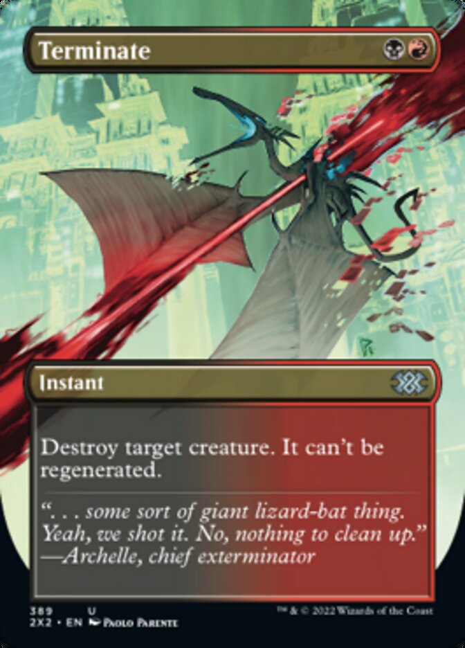Terminate (Borderless Alternate Art) [Double Masters 2022] MTG Single Magic: The Gathering    | Red Claw Gaming