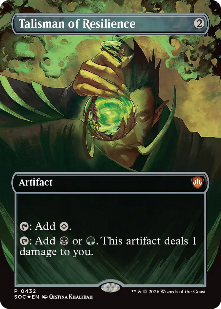 Talisman of Resilience (Borderless) [Secrets of Strixhaven Commander] MTG Single Magic: The Gathering | Red Claw Gaming