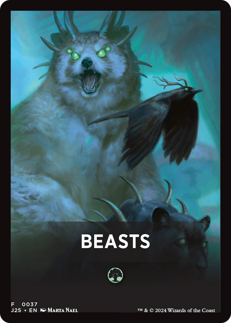 Beasts Theme Card [Foundations Jumpstart Front Cards] MTG Single Magic: The Gathering | Red Claw Gaming