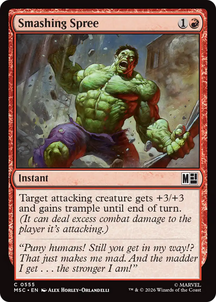 Smashing Spree [Marvel Super Heroes Commander] MTG Single Magic: The Gathering | Red Claw Gaming