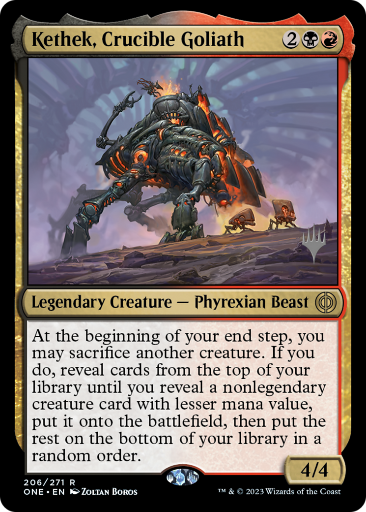 Kethek, Crucible Goliath (Promo Pack) [Phyrexia: All Will Be One Promos] MTG Single Magic: The Gathering | Red Claw Gaming