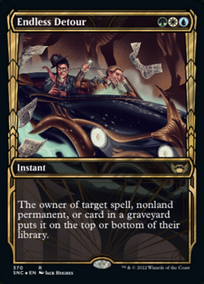 Endless Detour (Showcase Golden Age Gilded Foil) [Streets of New Capenna] MTG Single Magic: The Gathering | Red Claw Gaming