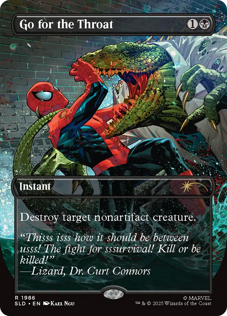 Go for the Throat (Rainbow Foil) [Secret Lair Drop Series] MTG Single Magic: The Gathering | Red Claw Gaming
