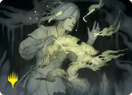 Careful Cultivation Art Card (Gold-Stamped Signature) [Kamigawa: Neon Dynasty Art Series] MTG Single Magic: The Gathering | Red Claw Gaming