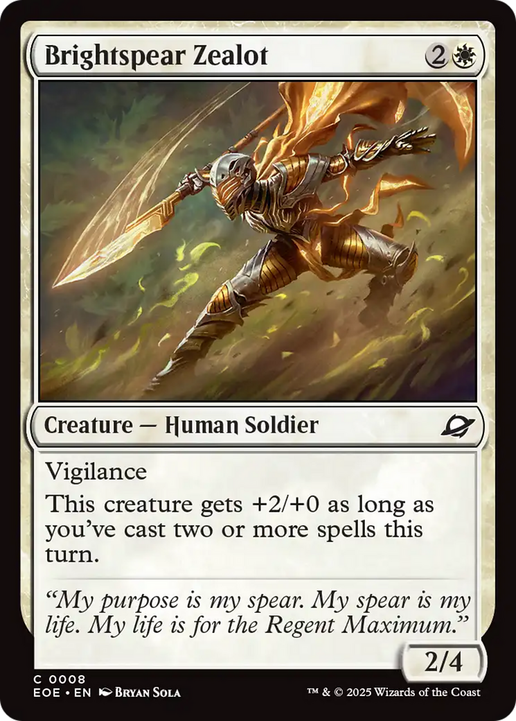 Brightspear Zealot [Edge of Eternities] MTG Single Magic: The Gathering | Red Claw Gaming