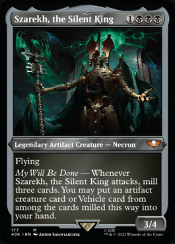 Szarekh, the Silent King (Display Commander) (Surge Foil) [Warhammer 40,000] MTG Single Magic: The Gathering | Red Claw Gaming