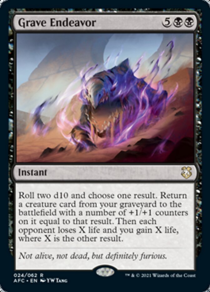 Grave Endeavor [Dungeons & Dragons: Adventures in the Forgotten Realms Commander] MTG Single Magic: The Gathering | Red Claw Gaming