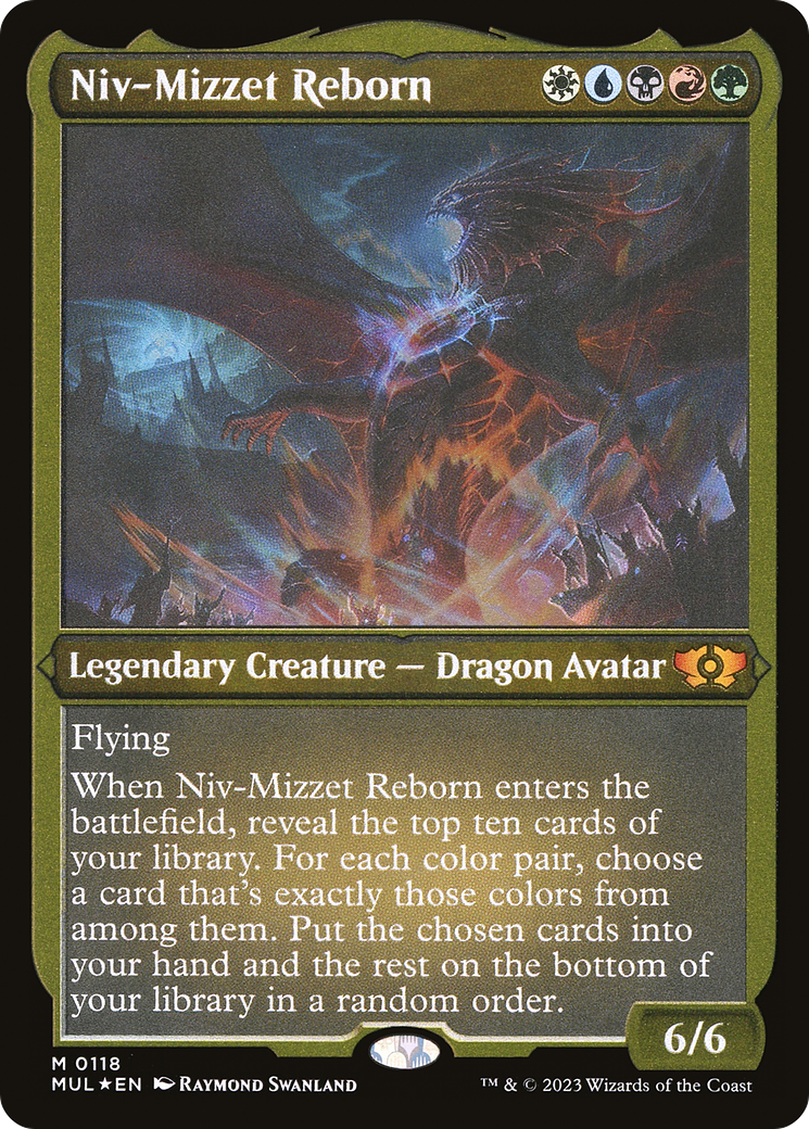 Niv-Mizzet Reborn (Foil Etched) [Multiverse Legends] MTG Single Magic: The Gathering | Red Claw Gaming