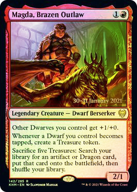 Magda, Brazen Outlaw [Kaldheim Prerelease Promos] MTG Single Magic: The Gathering | Red Claw Gaming