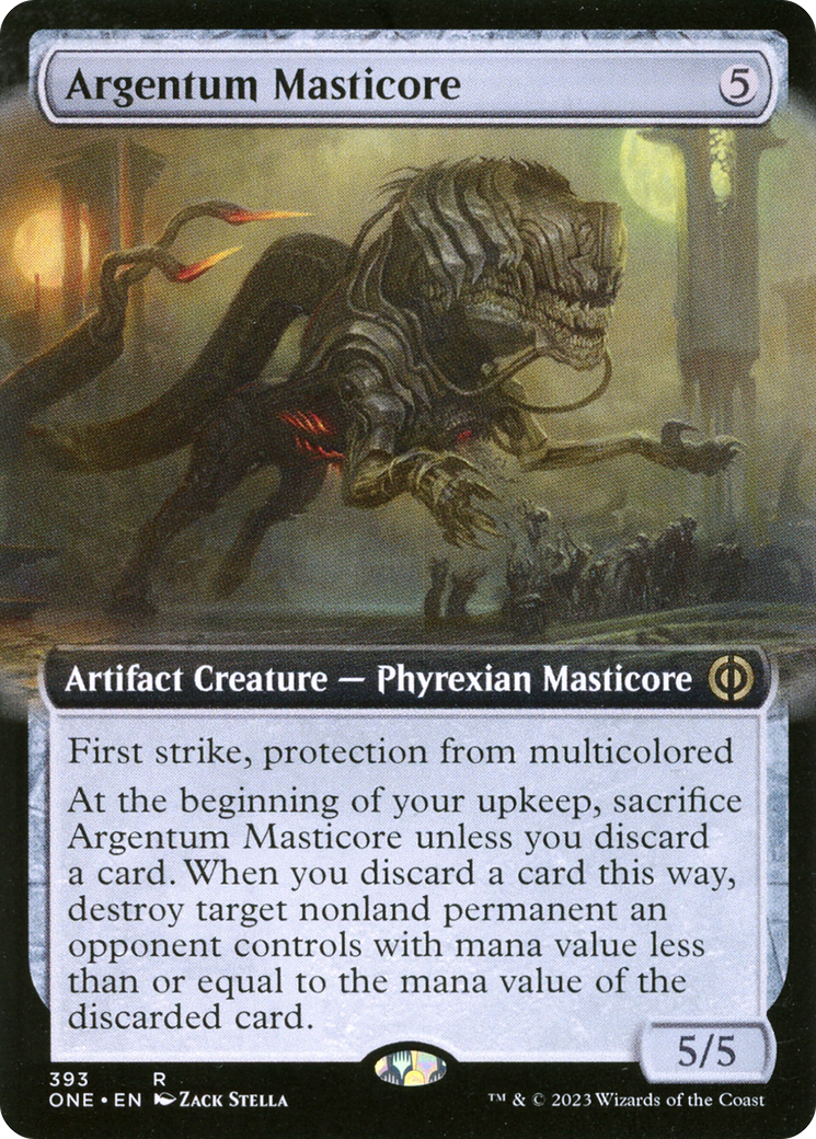 Argentum Masticore (Extended Art) [Phyrexia: All Will Be One] MTG Single Magic: The Gathering | Red Claw Gaming