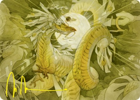 Brilliant Restoration Art Card (Gold-Stamped Signature) [Kamigawa: Neon Dynasty Art Series] MTG Single Magic: The Gathering | Red Claw Gaming