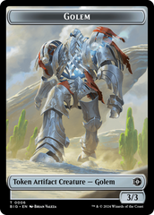 Mercenary // Golem Double-Sided Token [Outlaws of Thunder Junction Tokens] MTG Single Magic: The Gathering | Red Claw Gaming