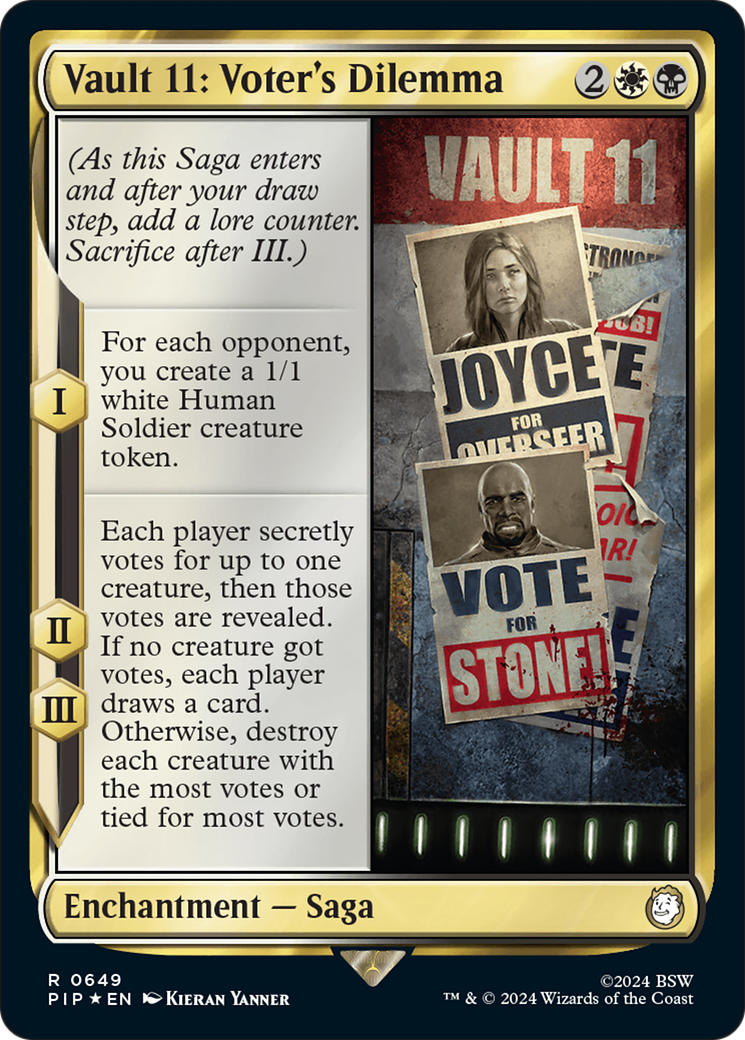 Vault 11: Voter's Dilemna (Surge Foil) [Fallout] MTG Single Magic: The Gathering | Red Claw Gaming