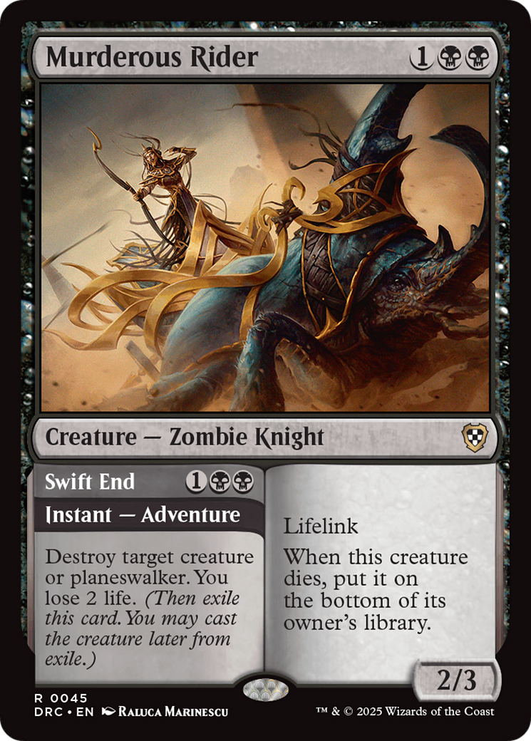 Murderous Rider [Aetherdrift Commander] MTG Single Magic: The Gathering | Red Claw Gaming