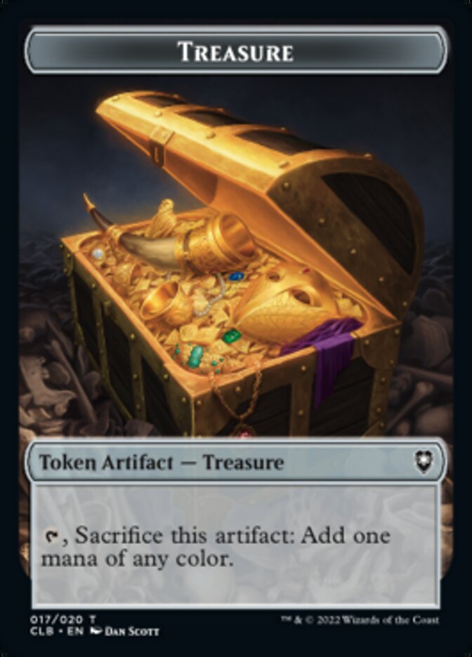 Kor Warrior // Treasure Double-Sided Token [Commander Legends: Battle for Baldur's Gate Tokens] MTG Single Magic: The Gathering | Red Claw Gaming