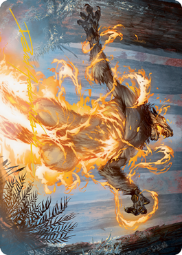 Burn the Accursed Art Card (Gold-Stamped Signature) [Innistrad: Midnight Hunt Art Series] MTG Single Magic: The Gathering | Red Claw Gaming