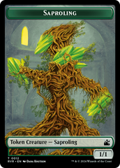 Saproling // Rhino Double-Sided Token [Ravnica Remastered Tokens] MTG Single Magic: The Gathering | Red Claw Gaming