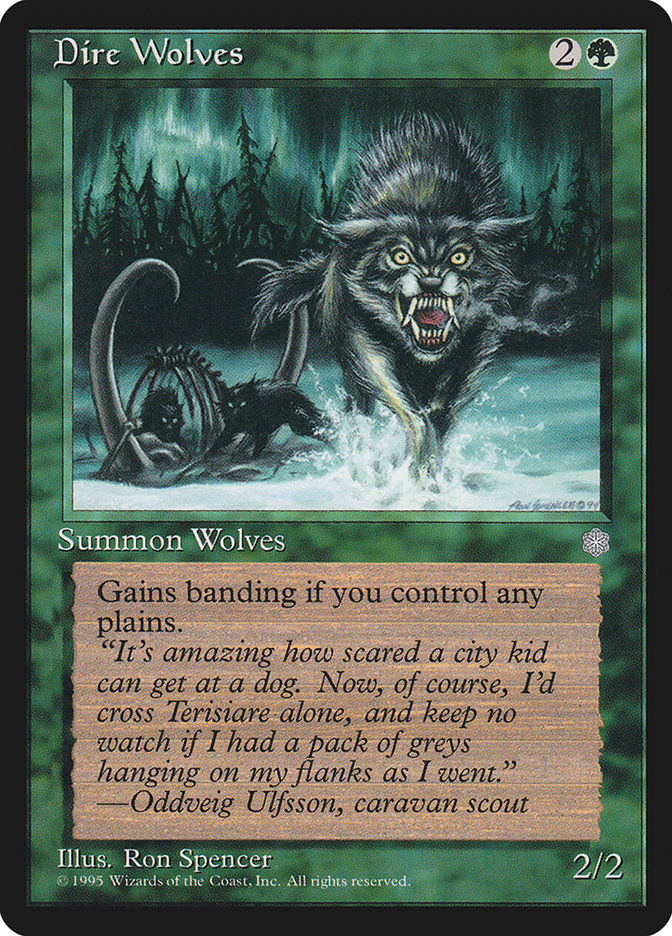 Dire Wolves [Ice Age] MTG Single Magic: The Gathering | Red Claw Gaming