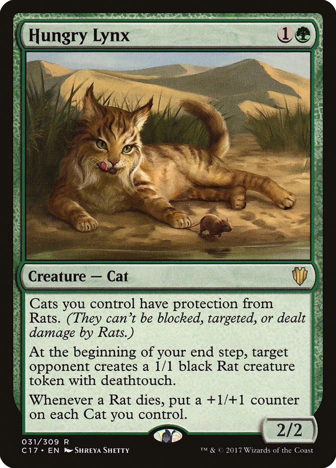 Hungry Lynx [Commander 2017] MTG Single Magic: The Gathering | Red Claw Gaming