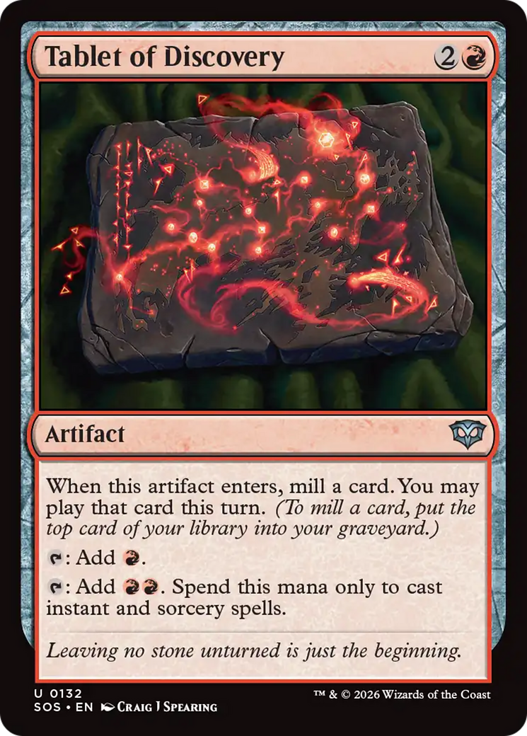 Tablet of Discovery [Secrets of Strixhaven] MTG Single Magic: The Gathering | Red Claw Gaming