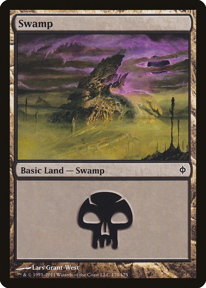 Swamp (170) [New Phyrexia] MTG Single Magic: The Gathering | Red Claw Gaming