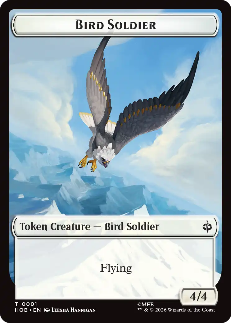 Bird Soldier // Axe Double-Sided Token [The Hobbit Tokens] | Red Claw Gaming