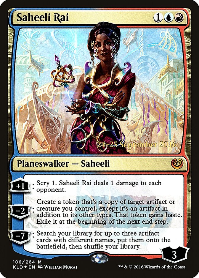 Saheeli Rai [Kaladesh Prerelease Promos] MTG Single Magic: The Gathering | Red Claw Gaming