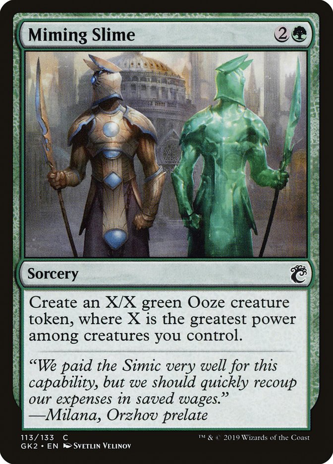 Miming Slime [Ravnica Allegiance Guild Kit] MTG Single Magic: The Gathering | Red Claw Gaming