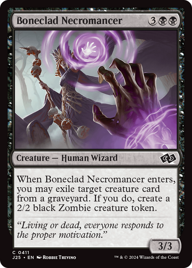 Boneclad Necromancer [Foundations Jumpstart] MTG Single Magic: The Gathering | Red Claw Gaming