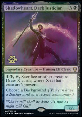 Shadowheart, Dark Justiciar [Commander Legends: Battle for Baldur's Gate Prerelease Promos] MTG Single Magic: The Gathering | Red Claw Gaming